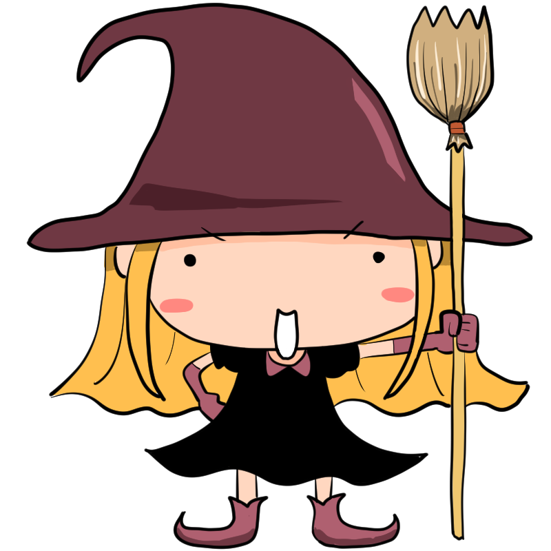ハロウィンの女の子のかわいいイラスト