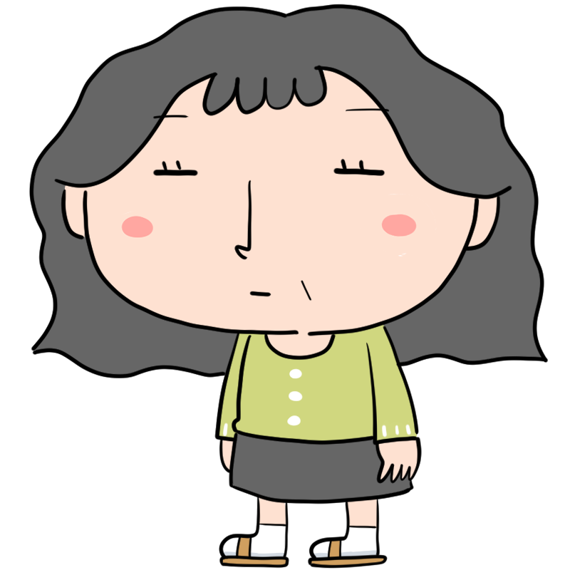 話を聞き流すおばさんのかわいいイラスト