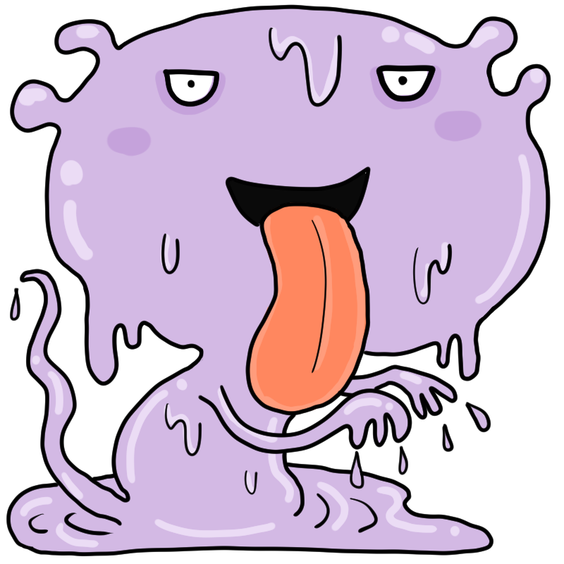 スライムのようなモンスターのかわいいイラスト