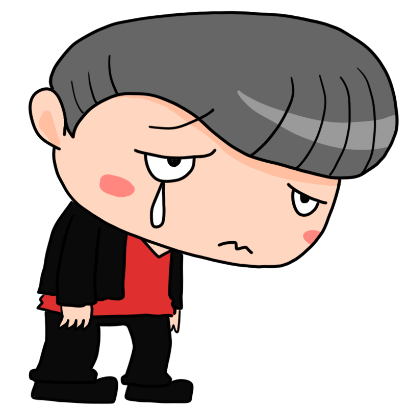泣くヤンキーのかわいいイラスト
