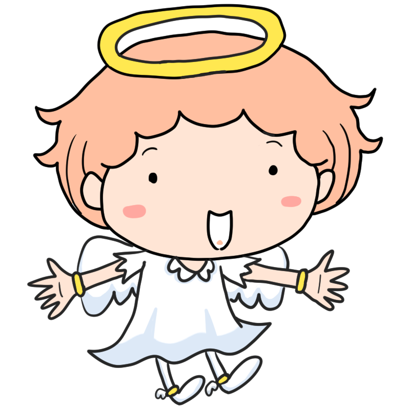 笑顔の天使のかわいいイラスト