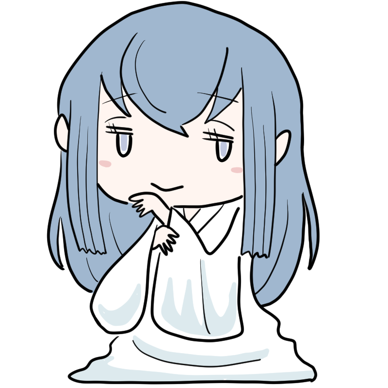 微笑む雪女のかわいいイラスト