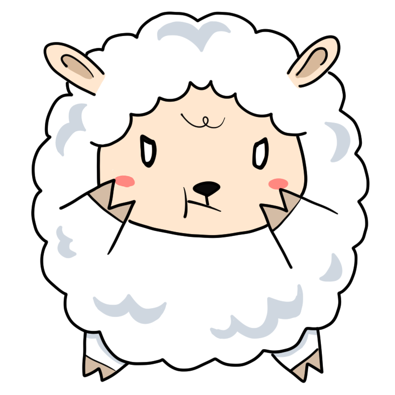 怒る羊のかわいいイラスト