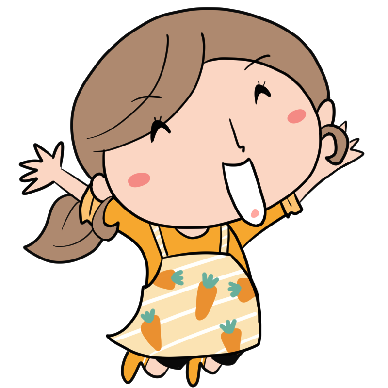 嬉しそうな新米ママのかわいいイラスト