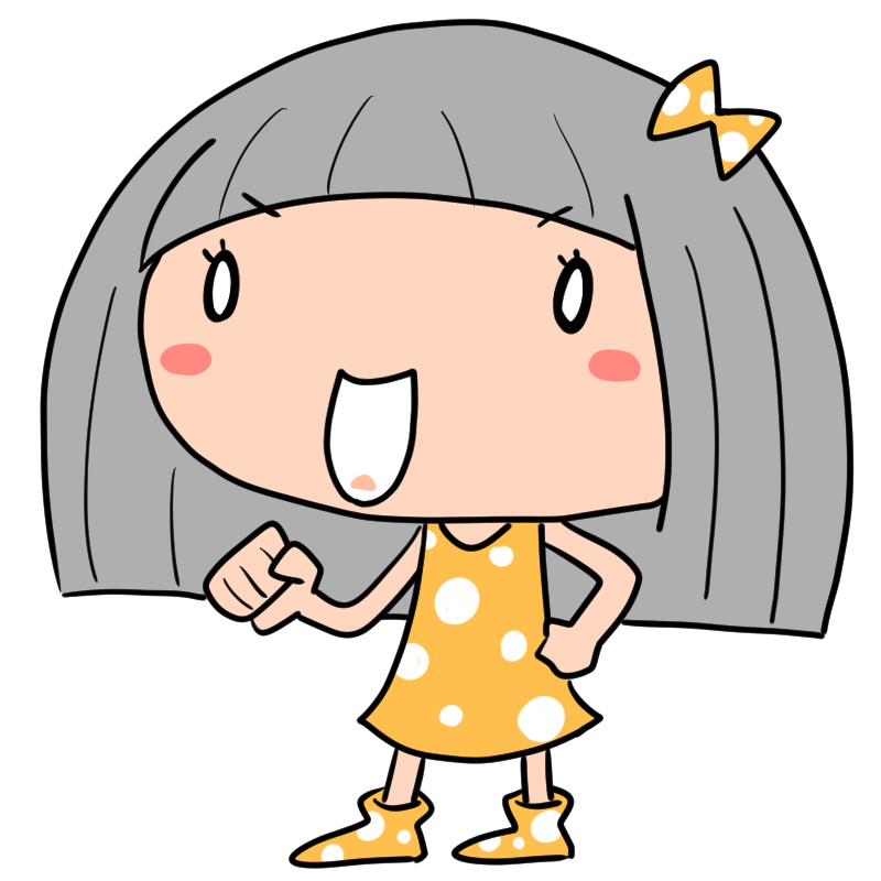 前向きな気持ちになる女の子のかわいいイラスト