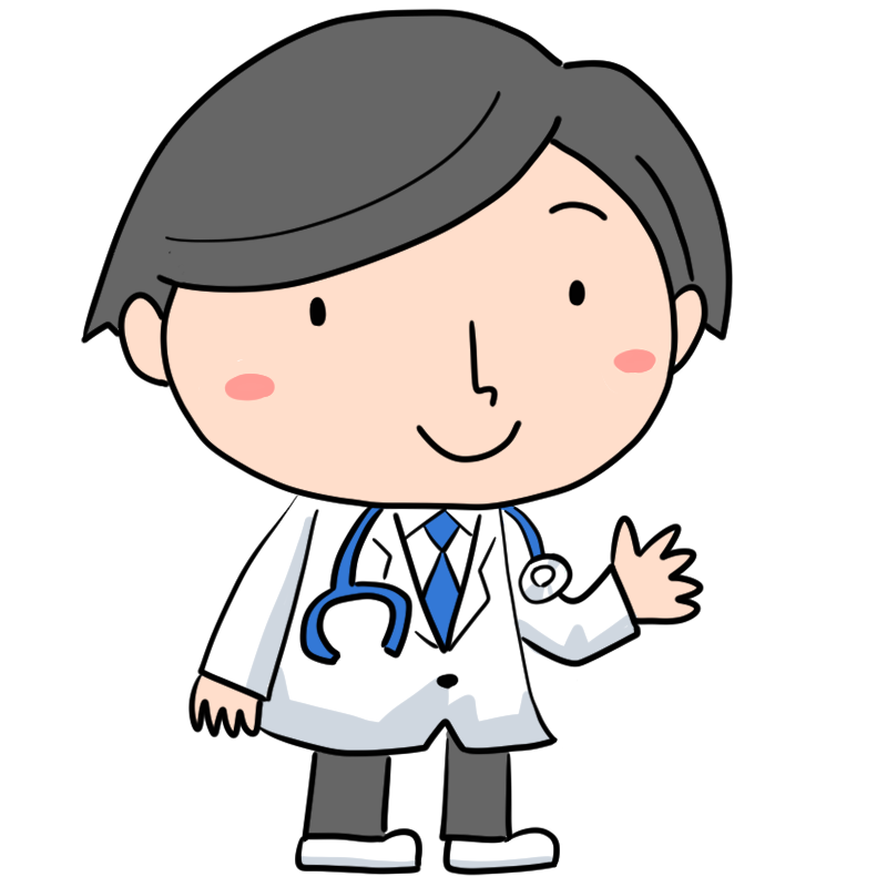 優しそうな研修医のかわいいイラスト