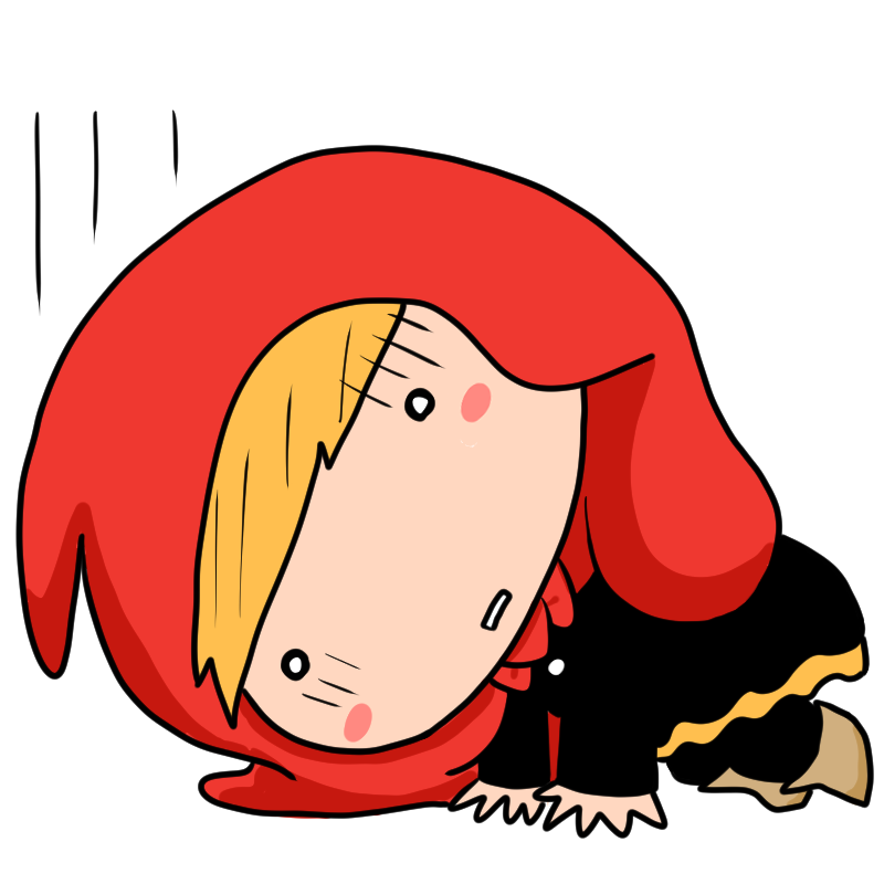 絶望する赤ずきんのかわいいイラスト