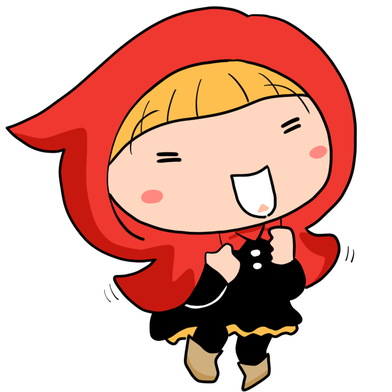 踊る赤ずきんのかわいいイラスト