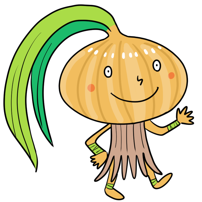 お気楽な玉ねぎのかわいいイラスト