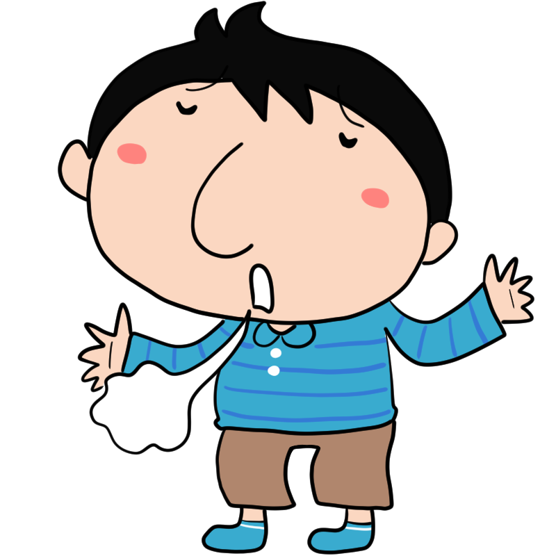 呆れる新米パパのかわいいイラスト