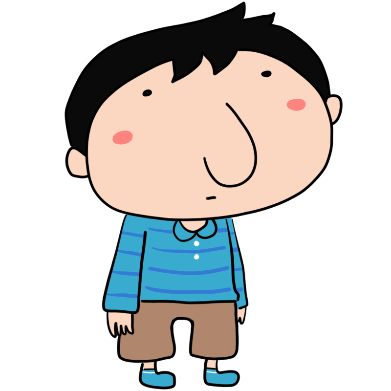 無表情の新米パパのかわいいイラスト