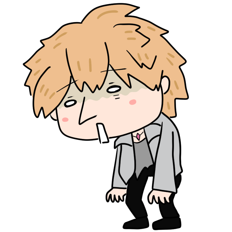 落ち込むホストのかわいいイラスト