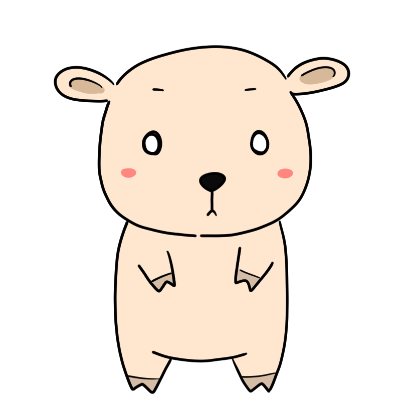 毛がない羊のかわいいイラスト