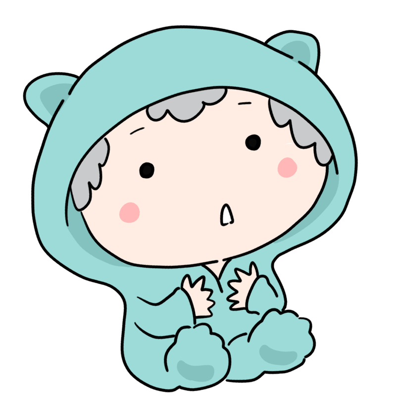 天井を見つめる赤ちゃんのかわいいイラスト