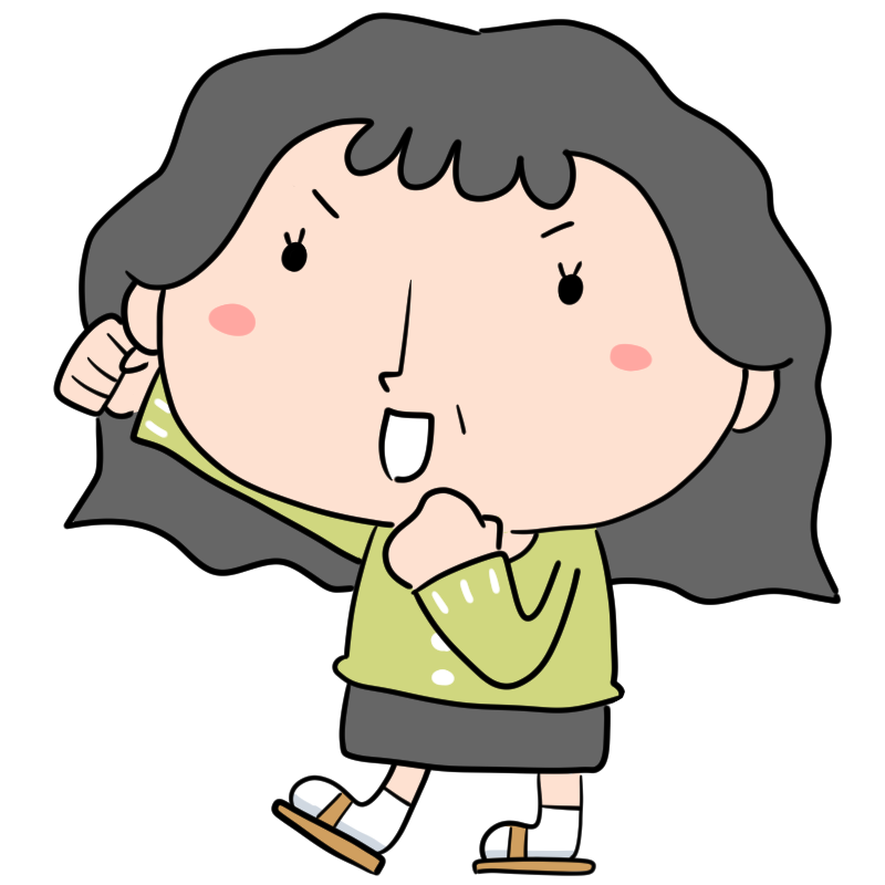 元気なお母さんのかわいいイラスト