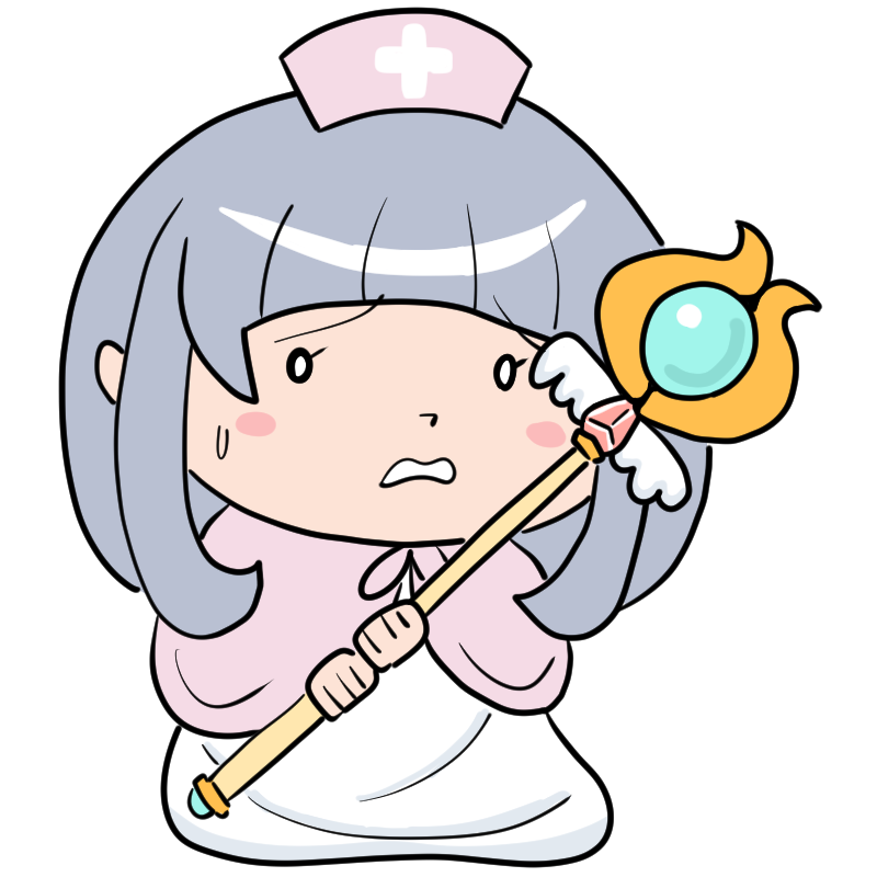困る白魔法使いのかわいいイラスト