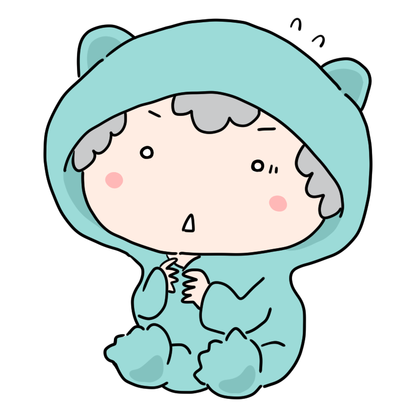 慌てる赤ちゃんのかわいいイラスト