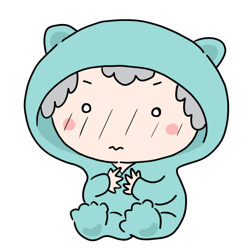照れる赤ちゃんのかわいいイラスト