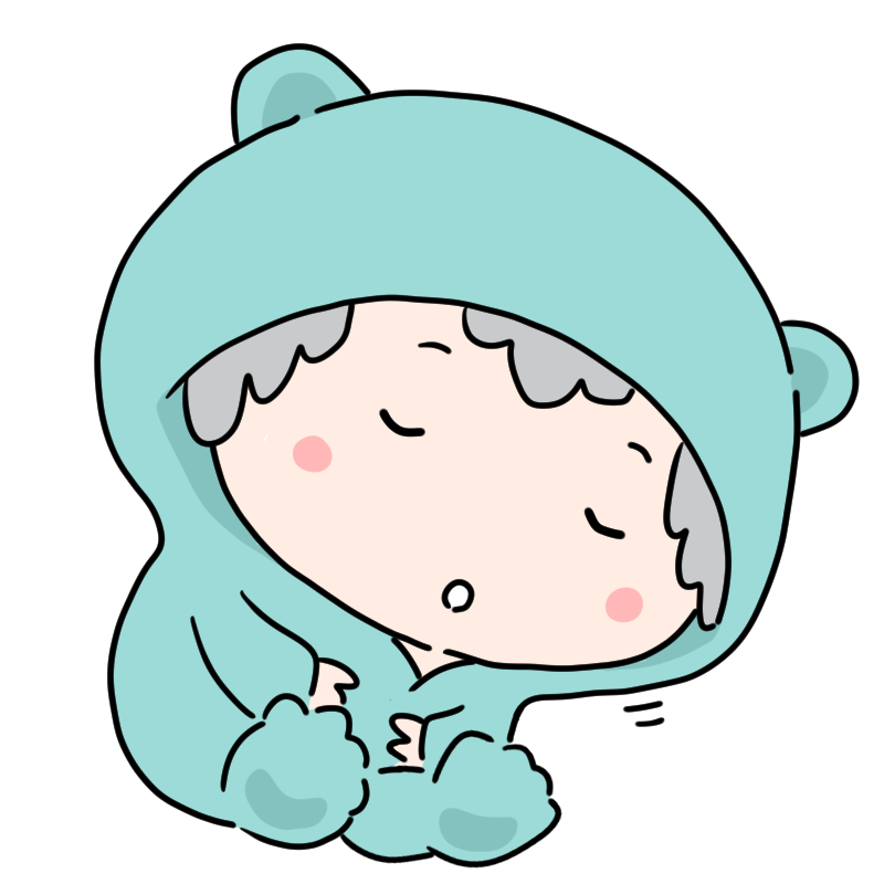 寝るベビー服の赤ちゃんのかわいいイラスト