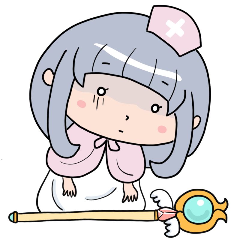 落ちこむ白魔法使いのかわいいイラスト