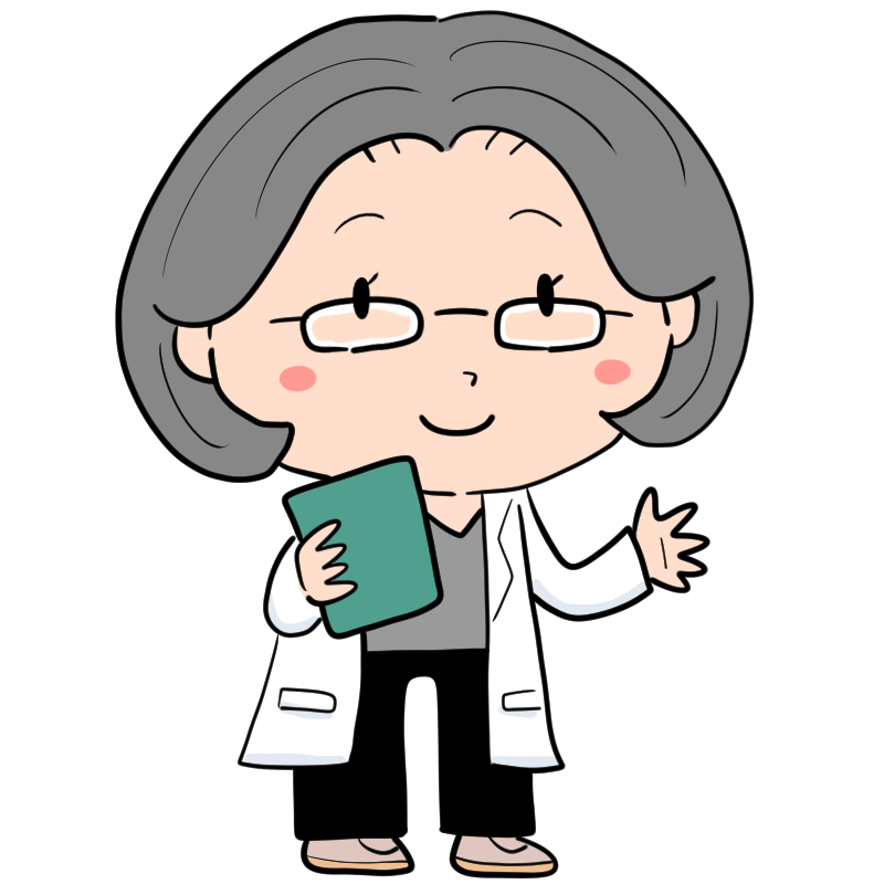 微笑む女性医師のかわいいイラスト