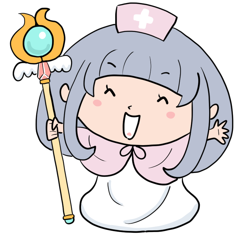喜ぶ白魔法使いの女の子のかわいいイラスト