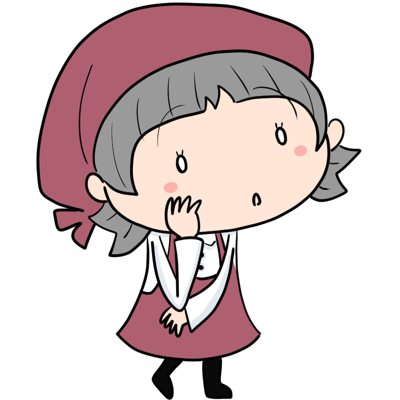 考えるパートさんのかわいいイラスト