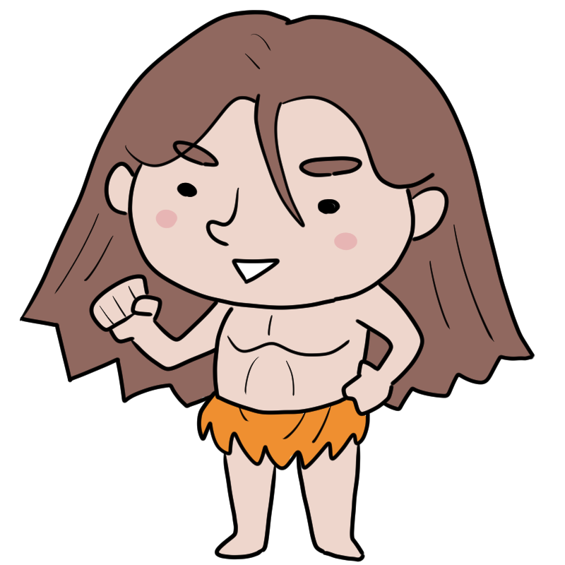 頼もしいターザンのかわいいイラスト