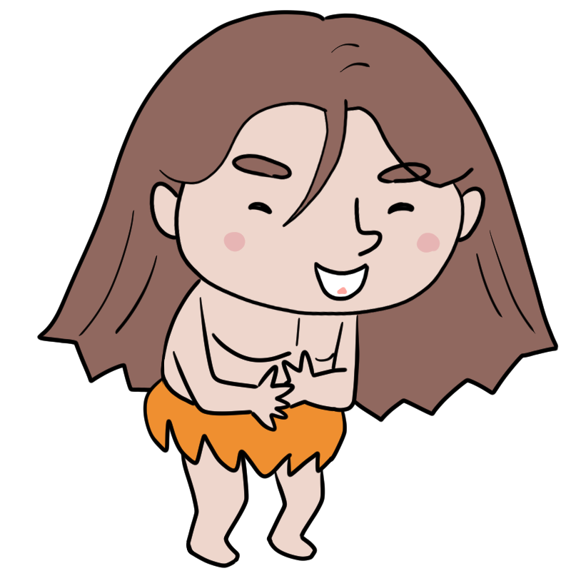 笑うターザンのかわいいイラスト