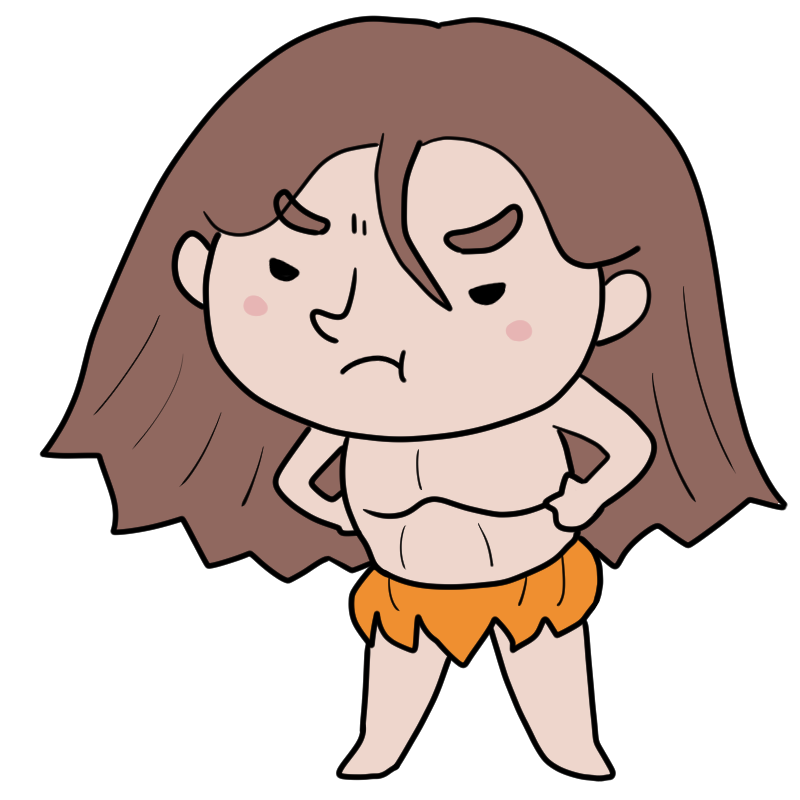 怒るターザンのかわいいイラスト