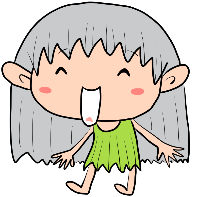 大笑いする妖精の男の子のかわいいイラスト