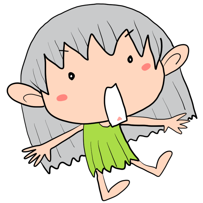 驚く妖精の男の子のかわいいイラスト