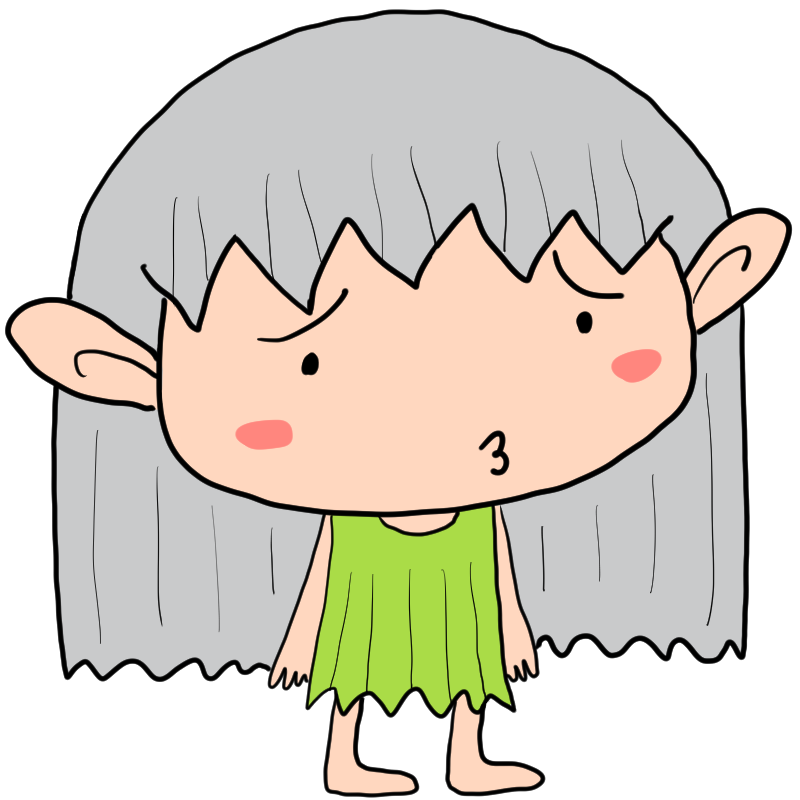 不満そうな妖精の男の子のかわいいイラスト