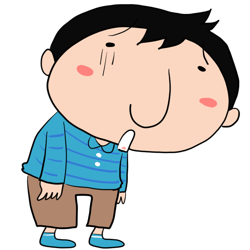 落ち込む新米パパのかわいいイラスト
